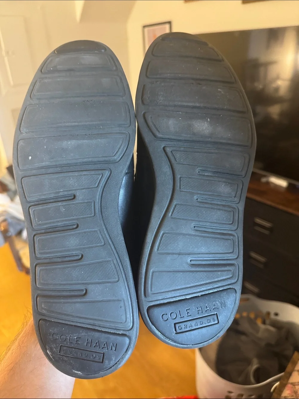 Cole Haan Black Leather Penny Loafers
